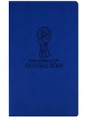 Бизнес-блокнот «Чм по футболу 2018-Эмблема. Синий», А5, 128 листов, синий, твердая обложка, Hatber - 0
