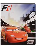 Тетрадь 12 листов линейка "Cars" - 0