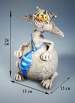 Копилка Кот с усами в галстуке (забавный) (28см)  (40564)