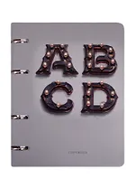 Тетрадь на кольцах в клетку Unnika, "Буквы", 120 листов