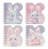 Записная книжка А6- 80л лин. "Зайка" дутая фигурн.ПВХ-обл., спираль, дизайн.блок, ассорти