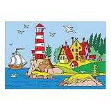 Ркн-028 Картина по номерам для мал. Сказочный маяк (20х28,5см) (LORI) (набор для творч.) (5+) (коробка)
