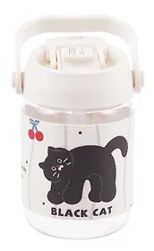 Бутылка Черный котик (пластик) (500мл)