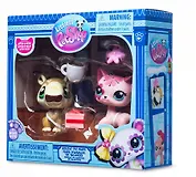 Игровой набор Littlest Pet Shop, "Праздники Рождественские Каникулы", 2 фигурки Капибара и Короткошерстная кошка, подарочная упаковка, 4+