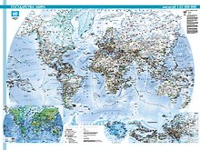 Карта мира. Государства мира 2-х сторонняя масштаб 1:30 000 000