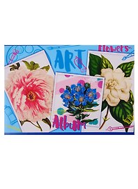 Альбом для рисования «Art flowers» BG А4, 40 листов, скрепка, в ассортименте