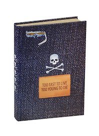 Блокнот «Too Fast to Live Джинсовый», крафт