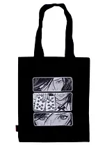 Сумка-шоппер Аниме Девушка с картами (Дзё), черная