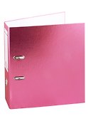 Папка архивная «Metallic», 70 мм, А4, розовая, бумвинил, Hatber - 0