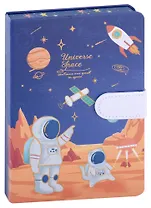 Блокнот с магнитной застежкой Кот и космонавт (256стр) (13*19)