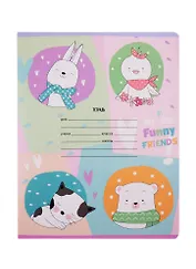 Тетрадь в крупную клетку BG, Funny friends, 12 листов, в ассортименте