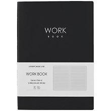 Книга для записей В5 60л лин. "Work book. No 1" иск.кожа, инт.переплет, тиснение фольгой, инд.уп.