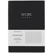 Книга для записей В5 60л лин. "Work book. No 1" иск.кожа, инт.переплет, тиснение фольгой, инд.уп.