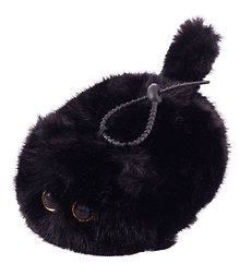 Брелок Котик черный с глазками (иск.мех) (14см) (12-09602026-L8)