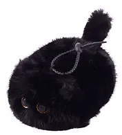 Брелок Котик черный с глазками (иск.мех) (14см) (12-09602026-L8)