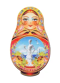 ГС Магнит Геленджик Матрешка (дерево) (7,5 см)