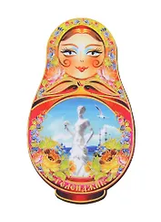 ГС Магнит Геленджик Матрешка (дерево) (7,5 см)