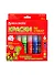 Краски по стеклу (витражные) BRAUBERG 6цв. по 20мл. (1флуор)+ 1пленка+12шаблонов европодвес 19071 - 0