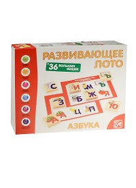 Лото «Азбука» развивающее, деревянное, 36 фишек, Анданте