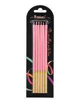 Набор свечей для торта Pink (розовые) (6шт) (15см) (12-7color-candle_13)