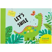 Альбом для рисования Listoff, "Динозаврик", А4, 20 листов, на склейке