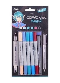 Набор маркеров Copic Ciao "Манга 2", 5 цветов + мультилинер 0.3 мм