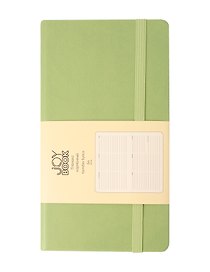 Планинг недат. 64л "Joy Book" чай матча, карманный, иск.кожа 7Б, скругл.углы, тонир.блок, резинка, офсет, ляссе