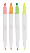 Маркеры для скетчинга «Duo Neon» двусторонние, 4 цвета, Hatber - 2