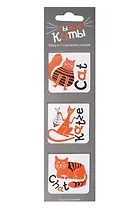 Набор закладок магнитных (3шт)  ММ3-18 Рыжие коты