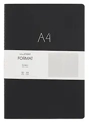 Книга для записей А4 60л "Format. No 1" иск.кожа, интеграл.переплет, тиснение фольгой