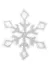 Наклейка новогодняя Снежинка (серебро) (11х11) (глиттер) - 0