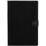 Алфавитная книга А5, 104 листа, 215*145 графит, черная, на кнопке