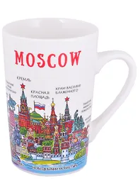 Кружка Москва Пиктограмма 350мл фарфор матовая цветн.рисунок (065-4-19P-CL)