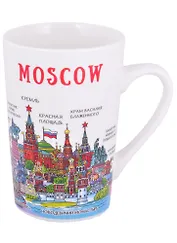 Кружка Москва Пиктограмма 350мл фарфор матовая цветн.рисунок (065-4-19P-CL)