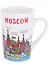 Кружка Москва Пиктограмма 350мл фарфор матовая цветн.рисунок (065-4-19P-CL) - 0
