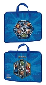 Папка А4 "Мстители" обшит.пластик, молния, Disney