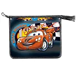 Папка для тетрадей А5 "Автошаржи" на молнии, лам.картон, объемн.тиснение, Канцбург