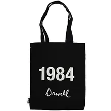 Сумка-шоппер 1984 (Дж. Оруэлл) черная, текстиль 40см.*32см.