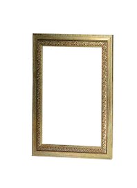 Рама 30*40 пластиковая, цв. золотой с цветами, Двуреченский