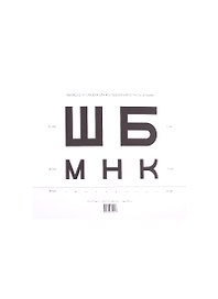 Таблица Сивцева для исследования остроты зрения
