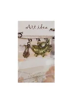 Кулон Рыбка золотая (QA-5475) (3см) (1шт) (упаковка)