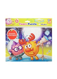 Мягкий пазл «Смешарики Лосяш и Ёжик» 35 элементов, А4, Vladi Toys