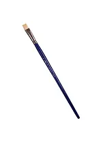 Кисть художественная Манеж, синтетика упругая, плоская, длинная ручка №8, Гамма