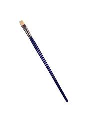 Кисть художественная Манеж, синтетика упругая, плоская, длинная ручка №8, Гамма