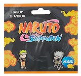 Набор значков Naruto Чибики Шиппуден Нартуо (металл) (2 штуки)