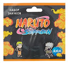 Набор значков Naruto Чибики Шиппуден Нартуо (металл) (2 штуки)