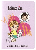 Записная книжка А7 30л кл. "Love is… Любовное письмо" сшивка, тонир.блок