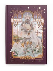 Книга для записей А5 100л кл. "Фэнтези (Эксклюзив)" 7БЦ, мат.лам, тиснение фольгой "Золото", офсет
