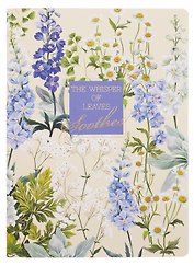 Тетрадь А4- 40л кл. "La Fleur. Soothes" скрепка, карт.обл., мат.текст.ламинация, тиснение фольгой