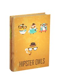 Блокнот «Hipster Owls», крафт